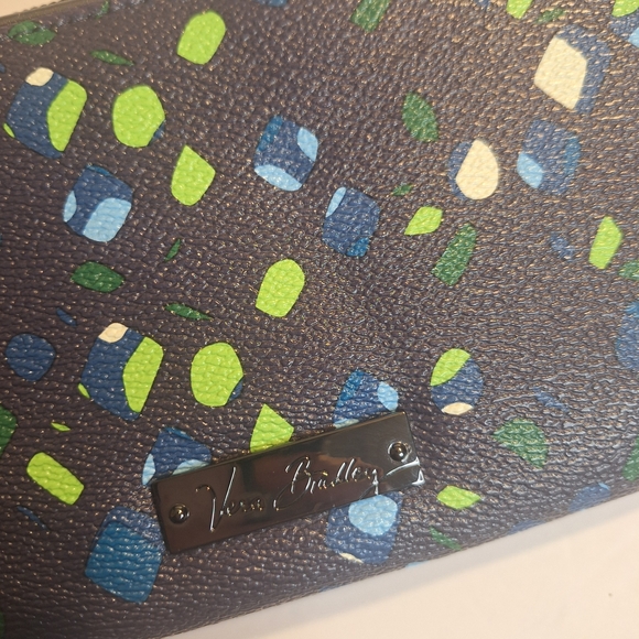 Vera Bradley Black Wallet with Blue and Green Accents - Picture 6 of 7